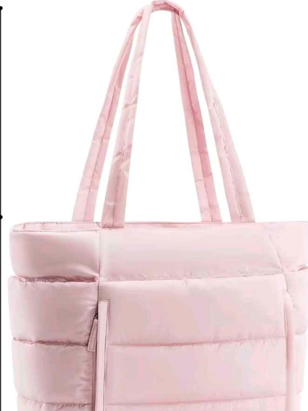 Others Follow Pink Quilted Laptop Tote